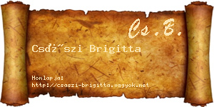 Császi Brigitta névjegykártya