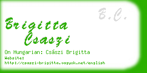 brigitta csaszi business card