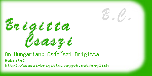 brigitta csaszi business card